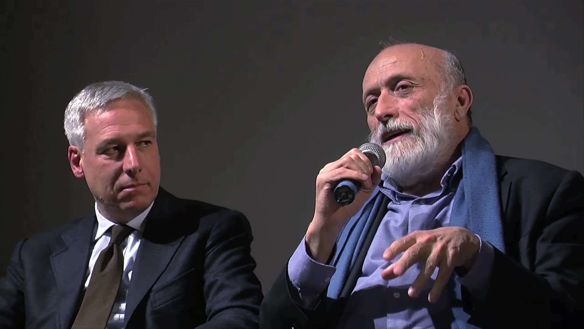 Giorgio Del Ghingaro, sindaco di Capannori, e Carlo Petrini, fondatore di Slow Food